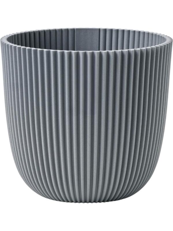 Кашпо Capi nature groove made with planter ball textile grey D22 H20 см