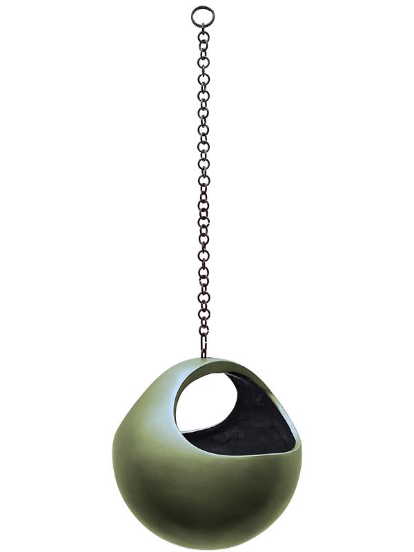Кашпо подвесное Baq gradient hanging basket matt forest green D21 H21 см