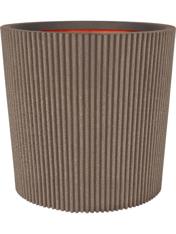 Кашпо Capi nature groove nl vase conical warm taupe D45 H41 см