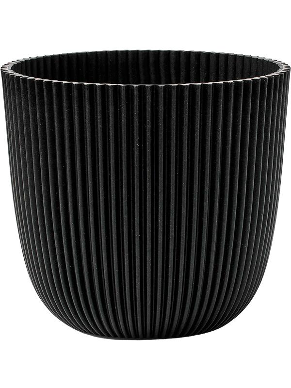 Кашпо Capi nature groove made with planter ball textile black D22 H20 см