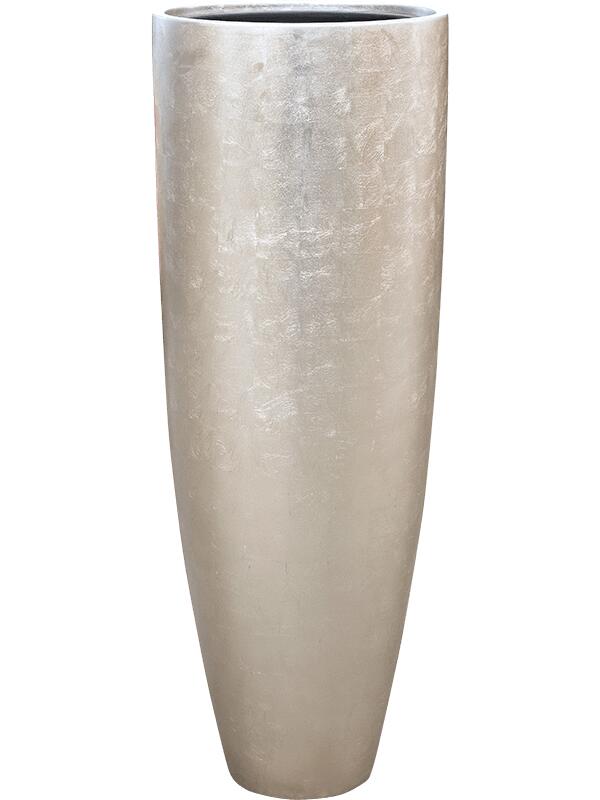 Кашпо Baq metallic silver leaf partner matt light champagne (с техническим горшком) D34 H90 см