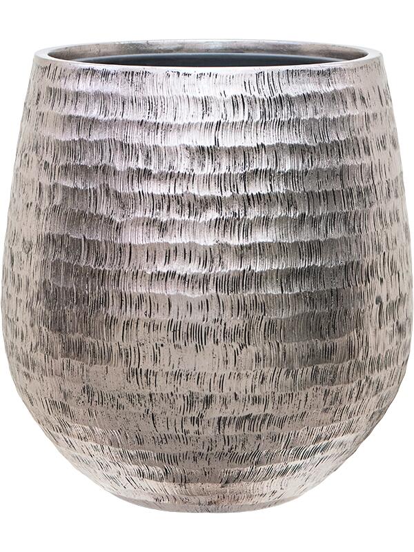 Кашпо Baq opus hammered darcy silver(с техническим горшком) D45 H48 см