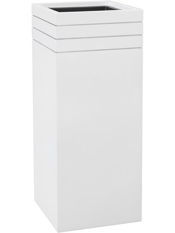 Кашпо Baq line-up square matt white (с техническим горшком) L30 W30 H75 см