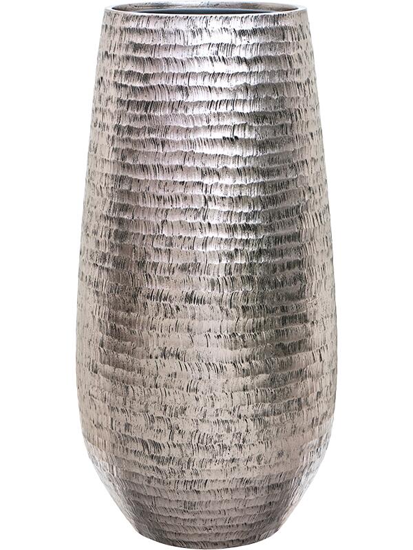 Кашпо Baq opus hammered darcy high silver (с техническим горшком) D46 H100 см