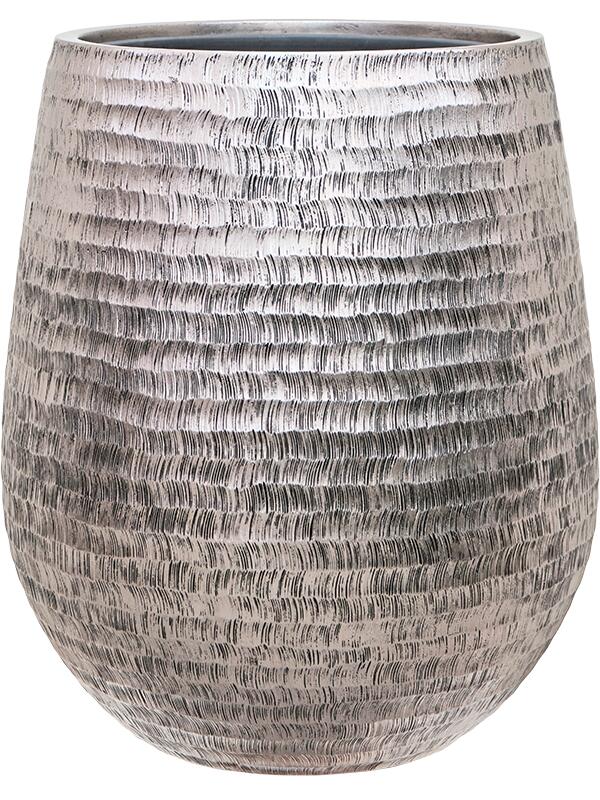 Кашпо Baq opus hammered darcy silver (с техническим горшком) D59 H69 см