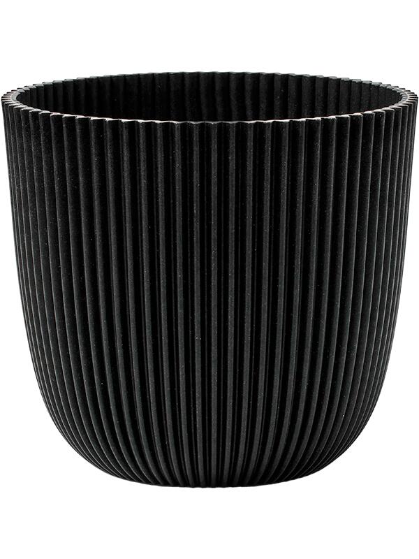 Кашпо Capi nature groove made with planter ball textile black D25 H23 см