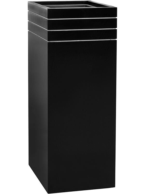 Кашпо Baq line-up square matt black (с техническим горшком) L30 W30 H75 см