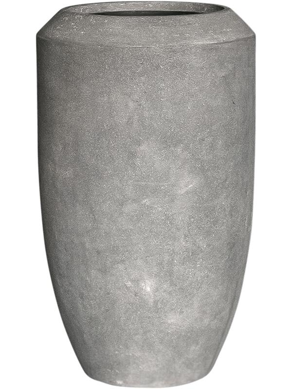 Кашпо Baq polystone coated plain coppa raw grey (с техническим горшком) D48 H80 см
