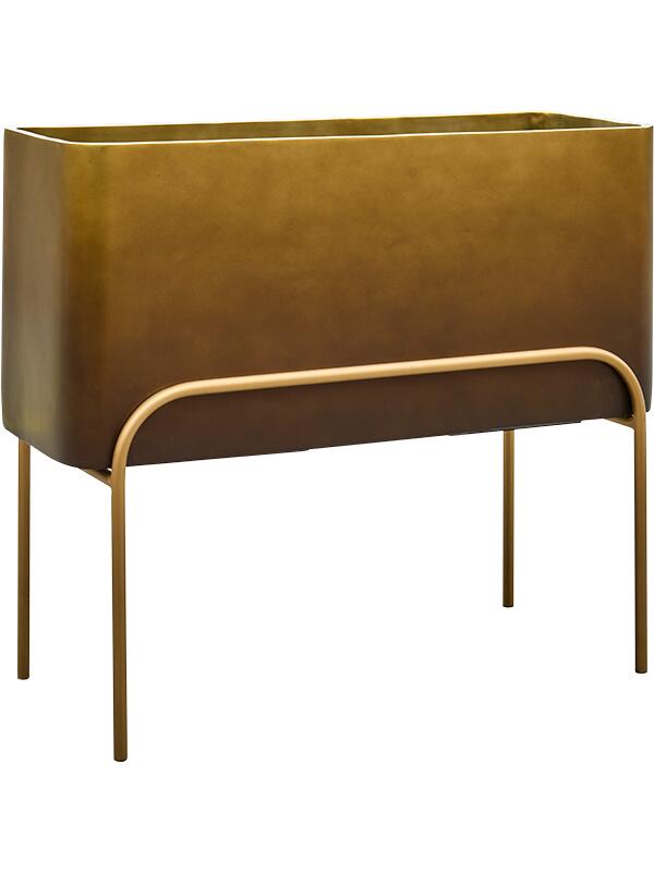 Кашпо Baq gradient elevated rectangle high matt honey ( + подставка на ножках) L82 W34 H69 см