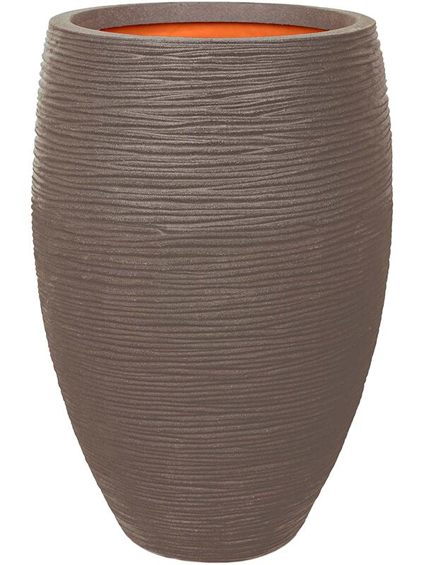 Кашпо Capi nature rib nl vase elegant deluxe warm taupe D38 H58 см Кашпо Capi nature rib nl vase elegant deluxe warm taupe D38 H58 см
