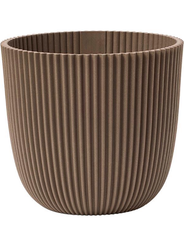 Кашпо Capi nature groove made with planter ball warm taupe D25 H23 см