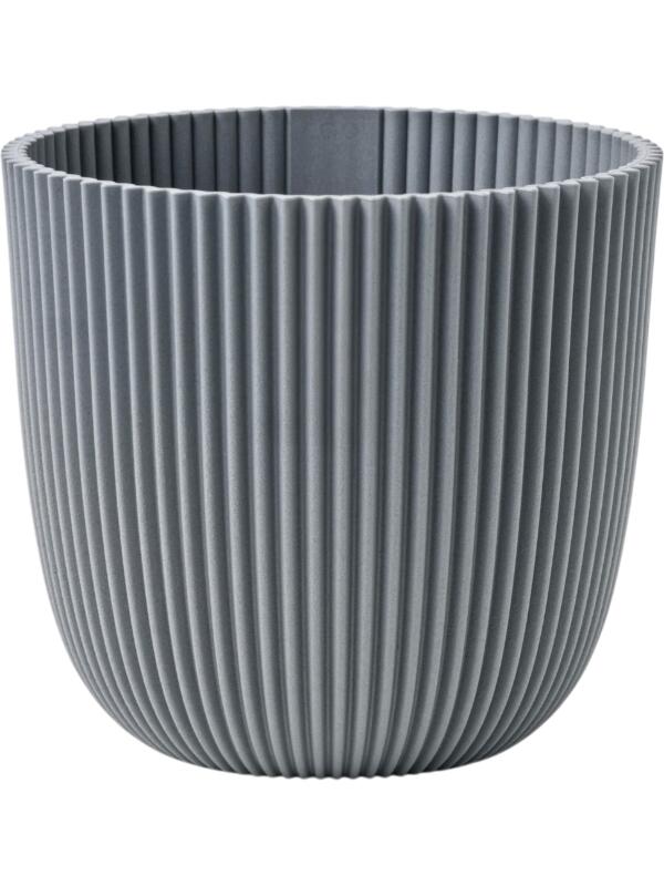 Кашпо Capi nature groove made with planter ball textile grey D28 H27 см