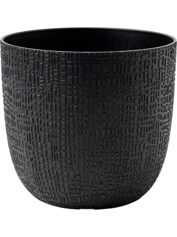 Кашпо Capi nature skin made with planter ball textile black D17 H15 см