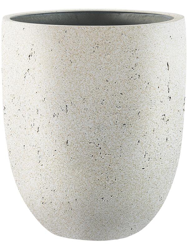 Кашпо Grigio tall egg pot antique white D88 H103 см