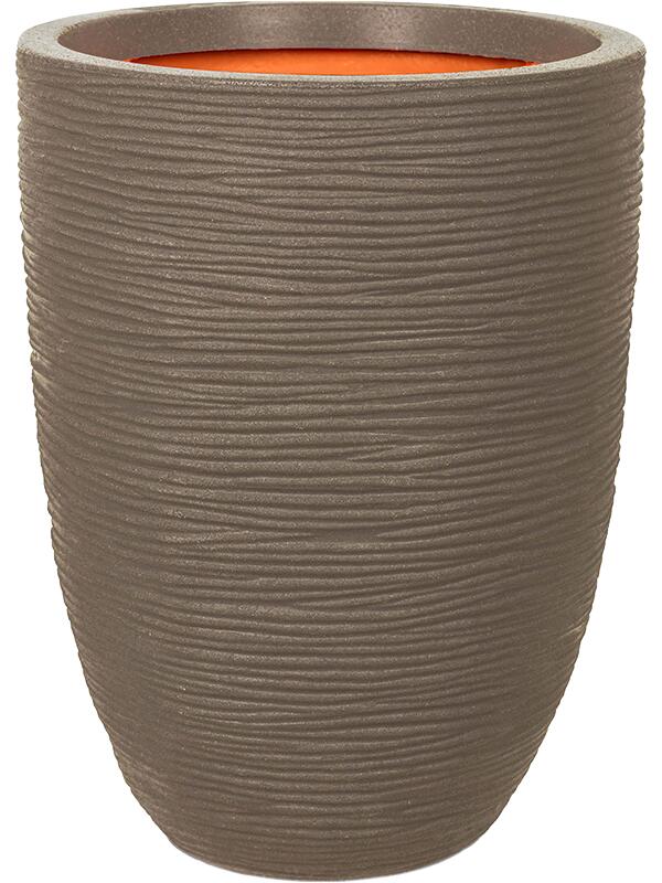 Кашпо Capi nature rib nl vase elegant low warm taupe D46 H58 см