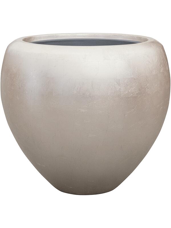 Кашпо Baq metallic silver leaf couple matt light champagne (с техническим горшком) D50 H45 см Кашпо Baq metallic silver leaf couple matt light champagne (с техническим горшком) D50 H45 см