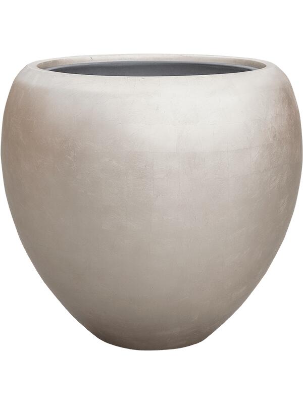 Кашпо Baq metallic silver leaf couple matt light champagne (с техническим горшком) D60 H55 см Кашпо Baq metallic silver leaf couple matt light champagne (с техническим горшком) D60 H55 см