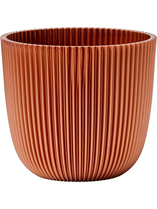 Кашпо Capi nature groove made with planter ball metallic copper D25 H23 см