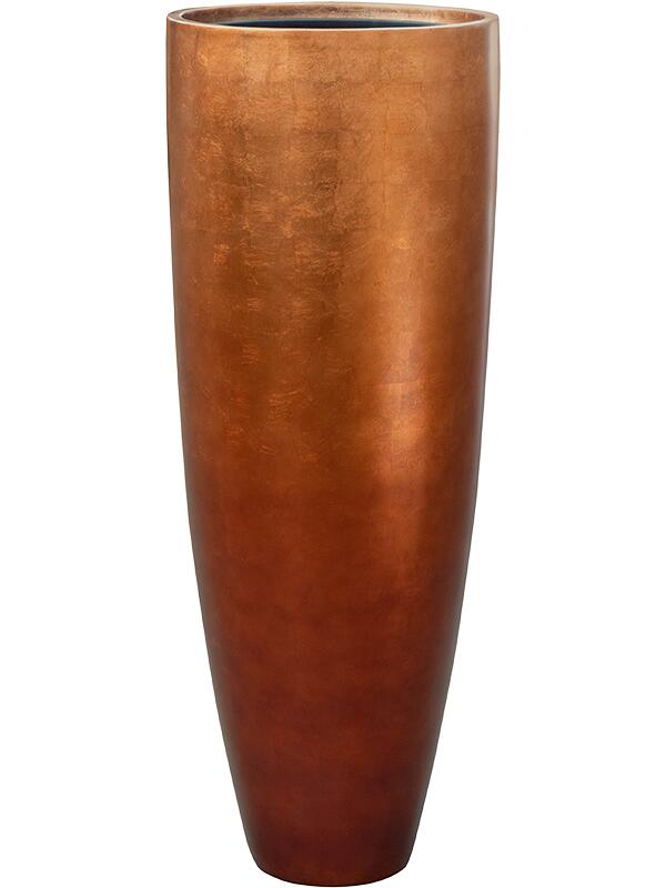 Кашпо Baq metallic silver leaf partner matt copper (с техническим горшком) D34 H90 см Кашпо Baq metallic silver leaf partner matt copper (с техническим горшком) D34 H90 см