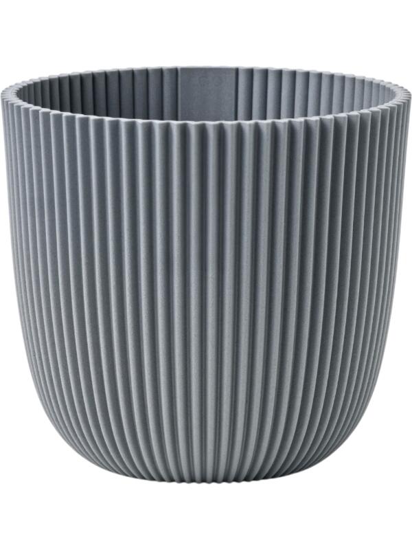 Кашпо Capi nature groove made with planter ball textile grey D25 H23 см