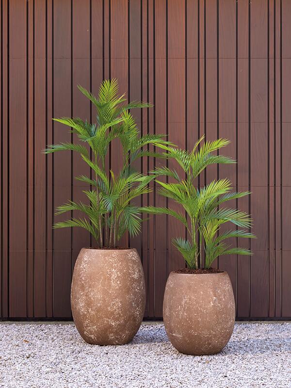 Кашпо Baq polystone coated plain balloon rock (с техническим горшком) D48 H55 см