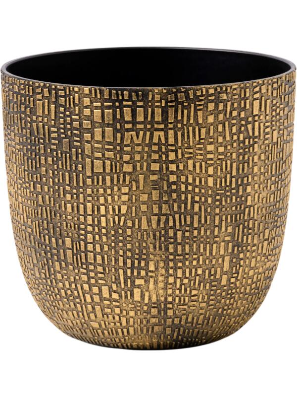 Кашпо Capi nature skin made with planter ball black gold D22 H20 см