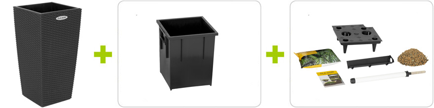 Комплектация кашпо Ola Dom Cubis Rattan