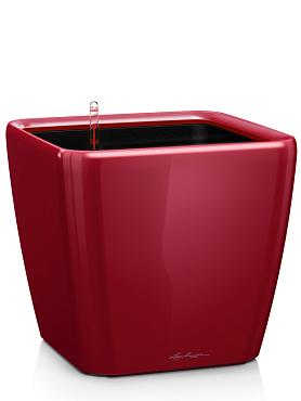 Кашпо Lechuza Quadro LS (красный лакированный)