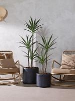 Кашпо Baq raindrop cylinder anthracite D42 H41 см