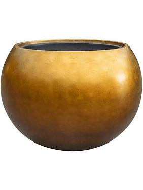 Кашпо Baq metallic silver leaf globe matt honey (с техническим горшком) Кашпо Baq metallic silver leaf globe matt honey (с техническим горшком)