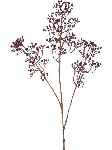 Шиповник ветка с фиолетовыми ягодами искусственная