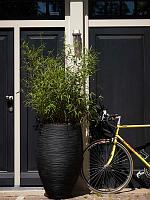 Кашпо Capi nature rib nl vase elegant deluxe black D50 H72 см Кашпо Capi nature rib nl vase elegant deluxe black D50 H72 см