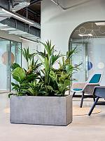 Кашпо Antwerp rectangle planter grey brown L100 W47 H47 см