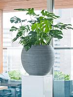 Кашпо Ridged horizontally abby m dark grey D34 H30 см