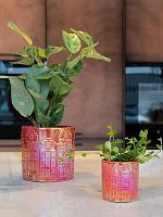 Кашпо Jille pot houses red D14 H13 см