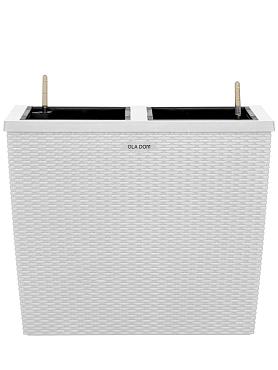 Кашпо Ola Dom Block Rattan (белый)