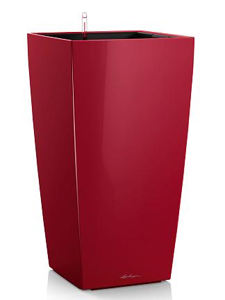 Кашпо Lechuza Cubico (красный лакированный)