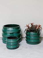 Кашпо Agate pot dark aqua D37 H30 см