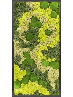 Картина из мха mdf ral 9005 satin gloss 30% ball moss 70% reindeer moss (mix) Картина из мха mdf ral 9005 satin gloss 30% ball moss 70% reindeer moss (mix)