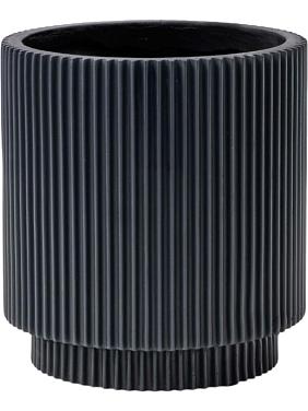 Кашпо Capi nature groove special vase cylinder graphite grey Кашпо Capi nature groove special vase cylinder graphite grey