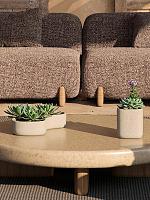 Кашпо Milos nano tall planter (stone feeling) L19 W13 H28 см