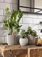 Кашпо Capi nature groove vase ball ivory D12 H10 см