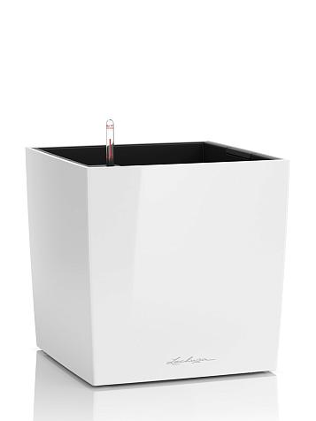 Кашпо Lechuza Cube 30 белый лакированный