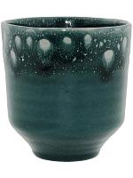 Кашпо Otis pot 2-tone petrol D13 H13 см Кашпо Otis pot 2-tone petrol D13 H13 см