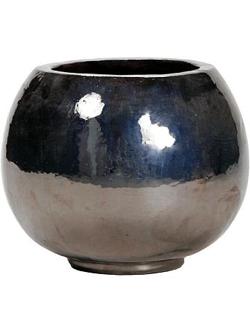 Кашпо Plain globe metal glaze