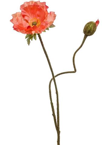 Цветок Мака персиковый искусственный Цветок Мака персиковый искусственный