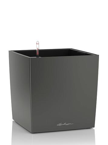 Кашпо Lechuza Cube 30 антрацитовый металлик