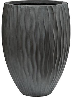 Кашпо Wave bond s, charcoal cement Кашпо Wave bond s, charcoal cement