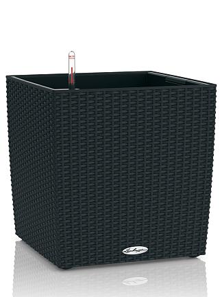 Кашпо Lechuza Cube Cottage (черный)