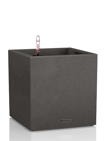 Кашпо Lechuza Canto Stone low 30 графитовый черный